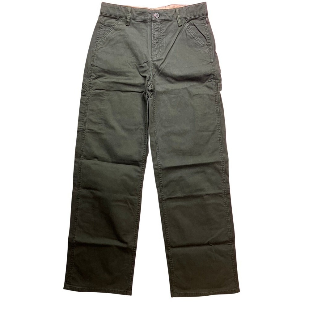Gap Carpenter Pants Kids 14 Husky‎ Green NEW Washwell Utility Trousers